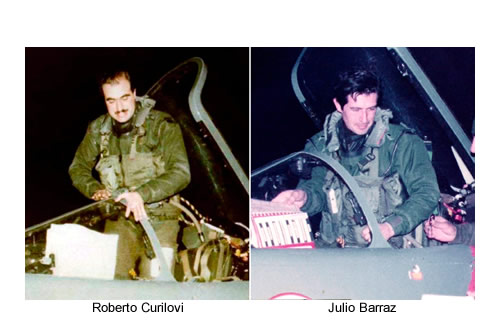 Julio Barraza, alias Mate y   Roberto Curilovi, alias Toro  al regresar de la misión del 25 de mayo, el ataque había sido letal, aunque todavía no sabian el impacto del ataque.